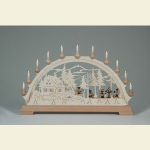 Schwibb�gen Laubs�gearbeiten Schwibbogen Vogelf�tterung - 65 x 40cm / 26 x 16 inches