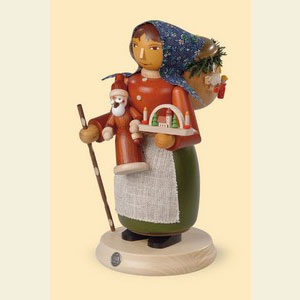 R�ucherm�nner Berufe R�ucherm�nnchen Holzspielzeugverk�uferin - 25 cm