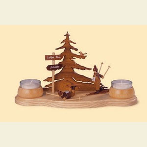 World of Light Candle Holder Misc. Candleholders Tealight-Candle Holder Cross Country Skiing - 15 cm / 6 inches