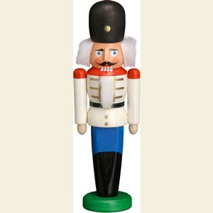 Nutcrackers Soldiers Nutcracker Dane white - 9cm / 3.5 inches