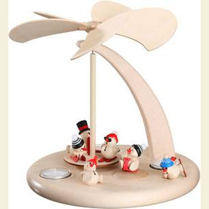 Weihnachtspyramiden 1-st�ckige Pyramiden 1 - st�ckige Pyramide - Wintersport - Teelichter - 25cm
