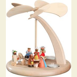 Weihnachtspyramiden 1-st�ckige Pyramiden 1 - st�ckige Pyramide - Christi Geburt - Teelichter - 25cm