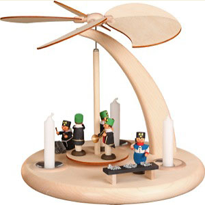 Weihnachtspyramiden 1-st�ckige Pyramiden 1-st�ckige Pyramide - Bergleute - 25 cm
