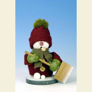 R�ucherm�nner Schneem�nner R�ucherm�nnchen Schneemann mit Schneeschippe - 23,5cm