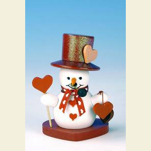 R�ucherm�nner Schneem�nner R�ucherm�nnchen Schneemann Valentin - 10cm