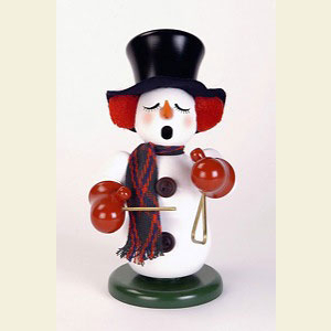 R�ucherm�nner Schneem�nner R�ucherm�nnchen Schneemann mit Triangel - 23 cm