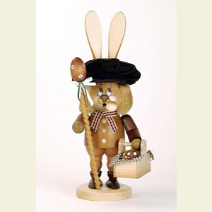 Smokers Animals Smoker Gnome - Bunny with egg basket - 36 cm / 14 inches