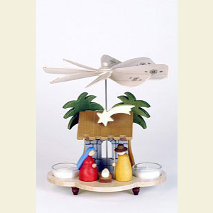 Christmas-Pyramids 1-tier Pyramids 1-tier pyramid - Holy Family - 19,5 cm / 8 inches