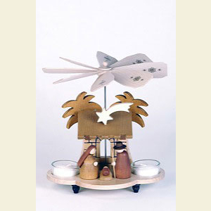 Christmas-Pyramids 1-tier Pyramids 1-tier pyramid - Holy Family natural colors - 19,5 cm / 8 inches