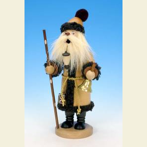 R�ucherm�nner Weihnachtsm�nner R�ucherm�nnchen Weihnachtsmann mit Glocke natur - 29,5cm