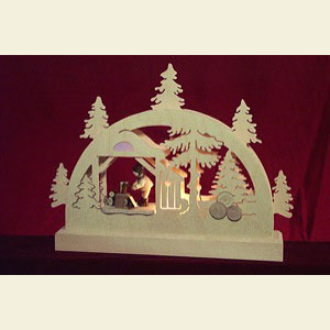 Candle Arches Fret Saw Work Light-Arch Lumberjack - 23x15x4,5 cm / 9x6x2 inches