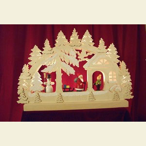 Candle Arches Fret Saw Work 3D-Double-Arch - Gift Giving - 42x30x4,5 cm / 16x12x2 inches