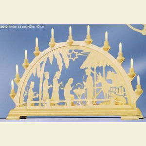 Candle Arches Fret Saw Work Candle Arch (Schwibbogen) - Nativity