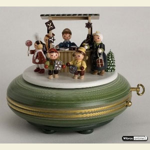Spieldosen Weihnachten Spieldose Weihnachtsmarkt - 16cm