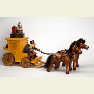 Smokers Professions Smoker Post Horse and Carriage - 32 x 70 cm / 13 x 28 inches