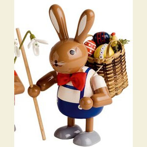 Small Figures & Ornaments Animals Rabbits Bunny with basket - 11 cm / 4 inches