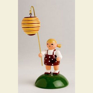 Small Figures & Ornaments everything else Girl with lampion - 10 cm / 4 inches