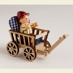 Small Figures & Ornaments everything else Boy with trolley - 10 cm / 4 inches