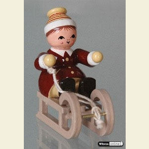Small Figures & Ornaments everything else Girl with sleigh - 5cm / 2 inches