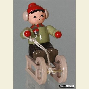 Kleine Figuren & Miniaturen alles Andere Junge auf Schlitten - 5cm