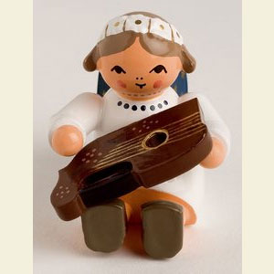 Angels Orchestra of Angels (KWO) Angel with Lyra sitting - 4 cm / 2 inches