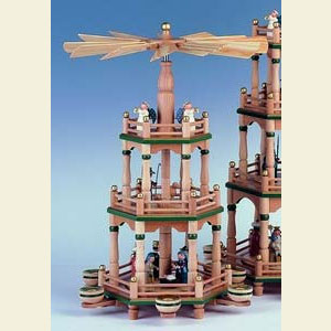 Christmas-Pyramids 3-tier Pyramids 3-tier Pyramid - Christmas eve natural colors - 48cm / 19 inch
