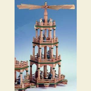 Christmas-Pyramids 4-tier Pyramids 4-tier Pyramid - Christmas eve natural colors - 61 cm / 24 inch