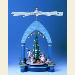 Christmas-Pyramids 1-tier Pyramids 1-tier Pyramid - Angels under tree - 30 cm / 12 inch