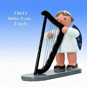 Engel Engelsorchester (KWO) Engel mit Harfe - 5 cm