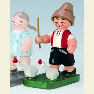 Small Figures & Ornaments Flower children Goosekeeper Boy - 5 cm / 2 inch