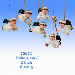 Engel Sonstige Engel Schwebende Engel - 6-teilig - 4 cm
