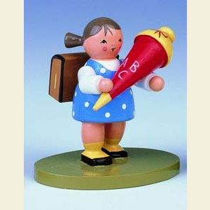 Small Figures & Ornaments Flower children School beginner Girl - 5 cm / 2 inch