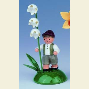 Kleine Figuren & Miniaturen Blumenkinder Junge mit Maigl�ckchen - 6 cm