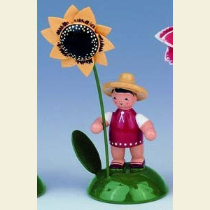 Small Figures & Ornaments Flower children Girl with Sunflower - 6 cm / 2 inch