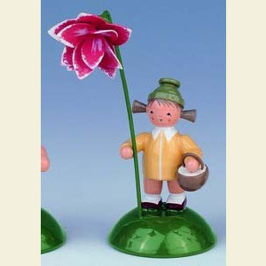Small Figures & Ornaments Flower children Girl with Carnation - 6 cm / 2 inch