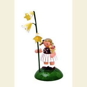 Kleine Figuren & Miniaturen Blumenkinder M�dchen mit Glockenblume - 6 cm