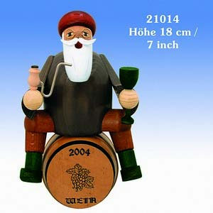 R�ucherm�nner Berufe R�ucherm�nnchen Weinh�ndler mit Fass - 18 cm