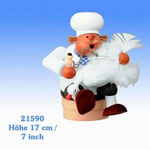 R�ucherm�nner Berufe R�ucherm�nnchen Kantenhocker-Koch mit Gans - 17 cm