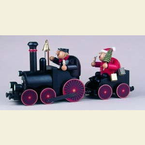 R�ucherm�nner Berufe R�ucherm�nnchen Lokf�hrer mit Eisenbahn - 22 cm