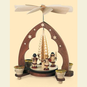 Weihnachtspyramiden 1-st�ckige Pyramiden 1-st�ckige Pyramide - Geschenkengel - 28 cm
