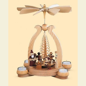 Christmas-Pyramids 1-tier Pyramids 1- tier - Christmas Pyramid - Giving - 34 cm / 13 inches