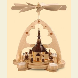 Weihnachtspyramiden 1-st�ckige Pyramiden 1-st�ckige Pyramide - Kirche in Seiffen - 36cm