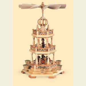 Weihnachtspyramiden 2-st�ckige Pyramiden 2-st�ckige Weihnachtspyramide - Waldmotiv - 45 cm