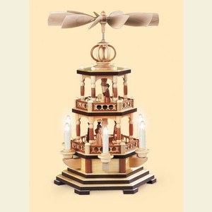 Christmas-Pyramids 2-tier Pyramids 2-tier pyramid - The Christmas Story - 49 cm / 19 inch - 230 V electr. motor