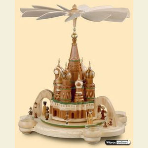 Christmas-Pyramids 1-tier Pyramids 1-tier pyramid - Basilica Cathedral Moscow - 50cm / 20 inch