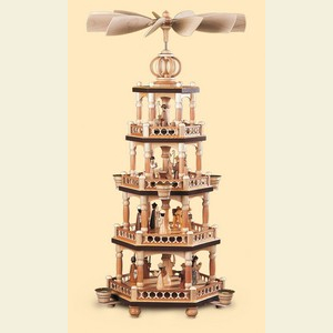 Christmas-Pyramids 4-tier Pyramids 4-tier christmas pyramid - The Christmas Story - 65 cm / 26 inch
