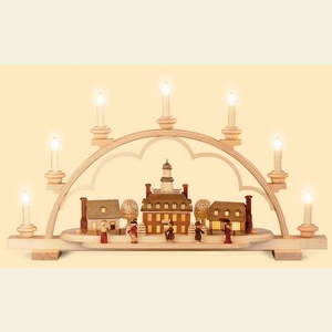 Schwibb�gen Mit Innenbeleuchtung Schwibbogen - Koloniales Dorf - 65cm