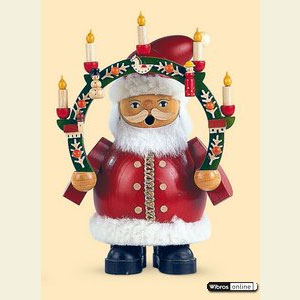 R�ucherm�nner Weihnachtsm�nner R�ucherm�nnchen Weihnachtsmann m.Kerzenbogen - 14 cm