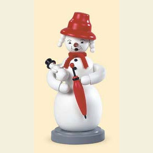 R�ucherm�nner Schneem�nner R�ucherm�nnchen Schneefrau - farbig - 23 cm