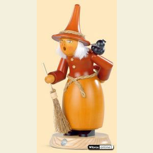 Smokers Misc. Smokers Smoker Witch with Raven - 25cm / 10 inch